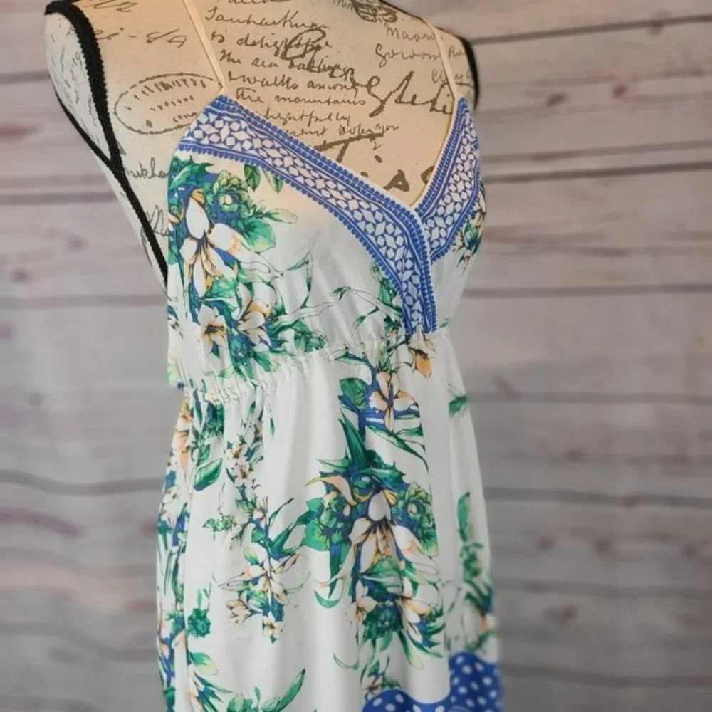 Jealous Tomato Hi Low Strappy Floral Print Dress -M - Picture 5 of 5